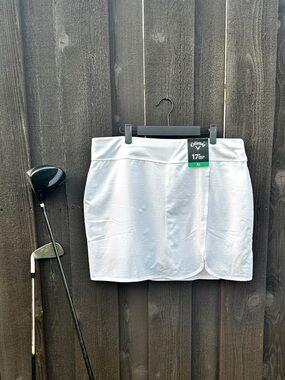 Callaway White Women's Golf Skort with Subtle Texture size XL NWT